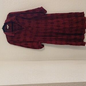 Like New maroon dot dress